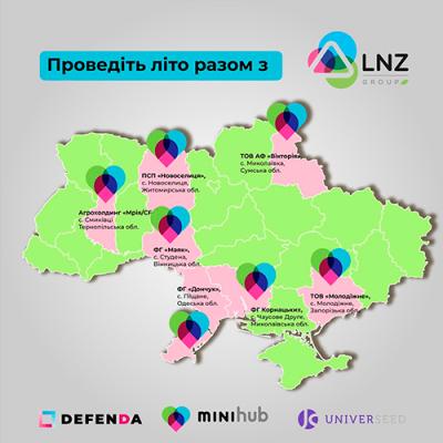 Компанія LNZ Group запрошує відвідати Mini hub у різних регіонах України